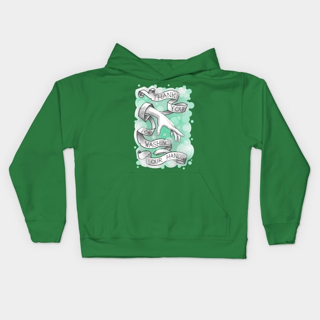 thank you for washing your hands Kids Hoodie by weilertsen